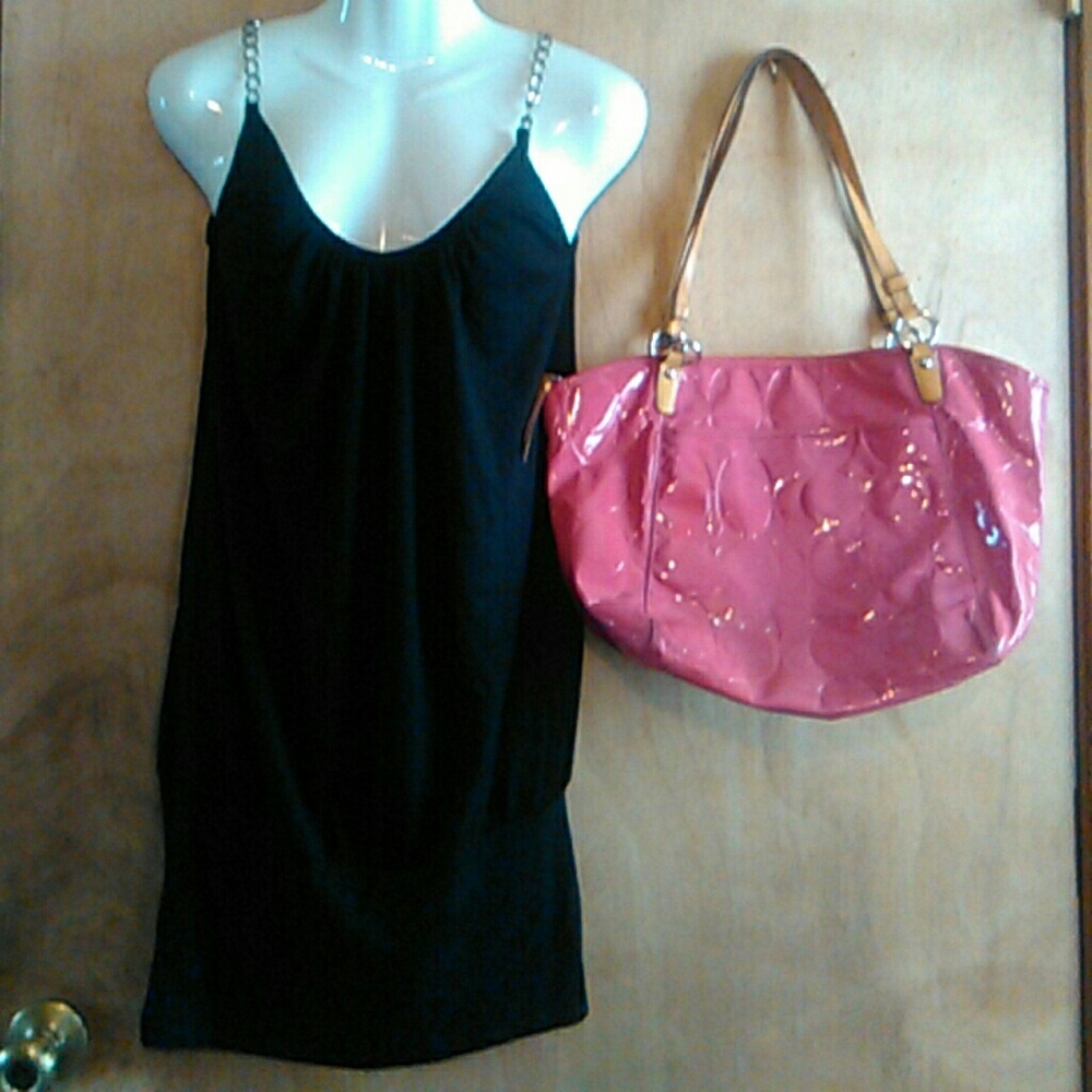 Chain strap long blouse